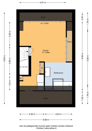 Floorplan - Polkampen 8, 3751 JC Bunschoten-Spakenburg